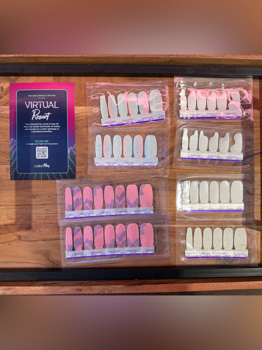 Color Street Pink & White Nail Strips Set by Color Street